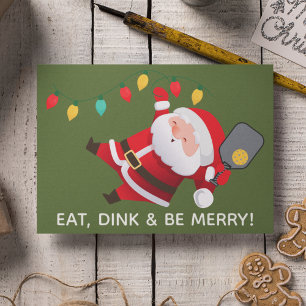 Cartão De Festividades Foto de Natal Verde para Papais noeis de Picklebal