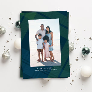 Cartão De Festividades Foto de Natal vertical simples da xadrez clássica