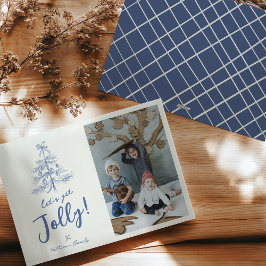 Cartão De Festividades Foto de Natal Whimsical Scribble