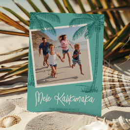 Cartão De Festividades Foto de Palmeira Tropical Mele Kalikimaka