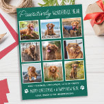 Cartão De Festividades Foto de Pet Collage, Maravilhosa e Maravilhosa<br><div class="desc">Apresentando nossa mais nova coleção de cartões de natal, perfeita para amantes de os animais e donos de animais de estimação! Nossas cartas de "Ano Maravilhoso Pawsitivamente" mostram seus familiares peludos de uma maneira fofa, moderna e engraçada. Estas cartas são na moda e festivas, com uma colagem fotográfica de seus...</div>