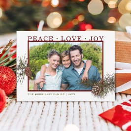 Cartão De Festividades Foto de Pinha de Paz Amor Alegria
