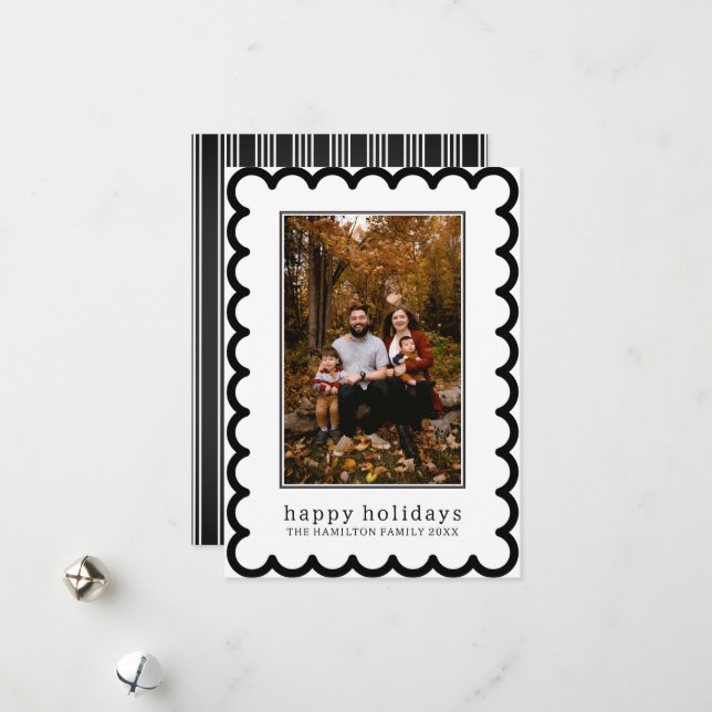 Cartão De Festividades Foto de Quadro Escalonado de Natal escalada (Frente/Verso In Situ)