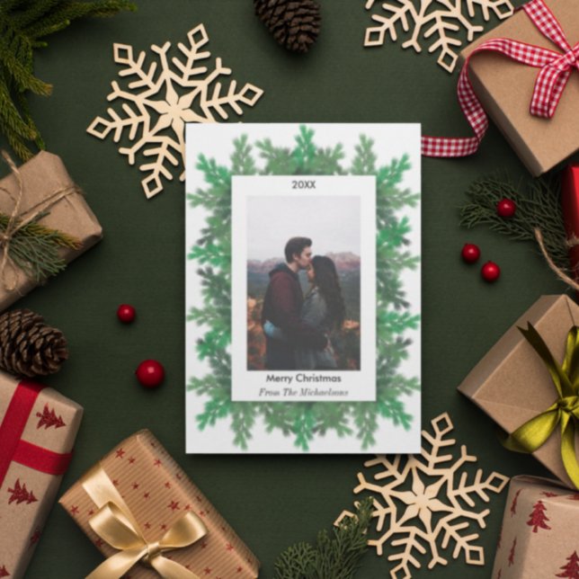 Cartão De Festividades Foto de Ramais de Árvore de Natal (Criador carregado)