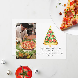 Cartão De Festividades Foto de restaurante italiano de Natal Pizza Love