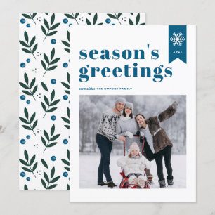 Cartão De Festividades Foto de saudações da temporada de Snowflake com Ti