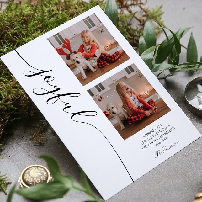 Cartão De Festividades Foto de Script de Caligrafia de Natal Feliz (Criador carregado)