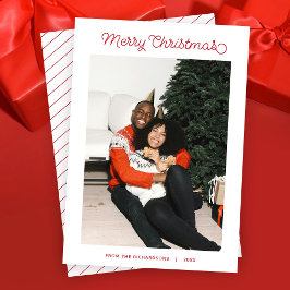 Cartão De Festividades Foto de Script Moderno de Feliz Natal