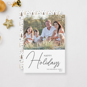 Cartão De Festividades Foto de Script Moderno de Feriados Felizes