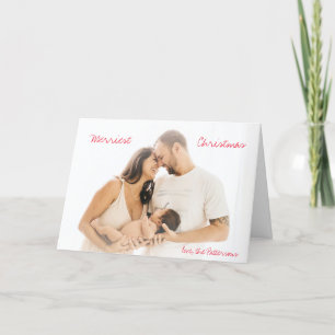 Cartão De Festividades Foto de Script Moderno - Natal Minimalista