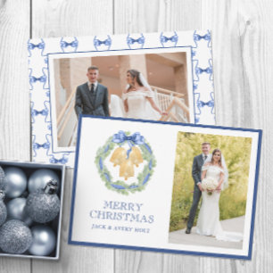 Cartão De Festividades Foto de sinos de Natal ou casamento em aquarela