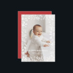 Cartão De Festividades Foto de Sobreposição de Quadro de Folhagem de Nata<br><div class="desc">Feliz Feriados! Envie cartões de natal quentes para a família e amigos com esta placa plana de feriado personalizável. Apresenta uma cobertura festiva de fotograma foliar festiva. Personalize este cartão fotográfico de Natal adicionando os seus próprios detalhes. Este cartão de férias moderno está disponível em outros estoques de cartão.</div>