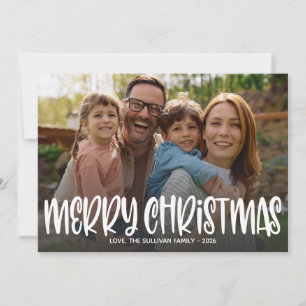 Cartão De Festividades Foto de Tipografia de Natal Família