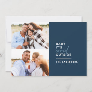 Cartão De Festividades Foto de tipografia mínima moderna, bebê, sua espig