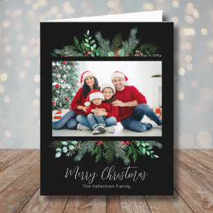 Cartão De Festividades Foto de Verde Natal Feliz