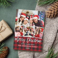 Foto de Xadrez Vermelha de Natal com Script de Pin