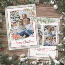 Foto de Xmas em Plaid Gingham Verde Feliz Natal