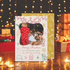 Cartão De Festividades Foto divertida da ilustração quística de Quirky bo