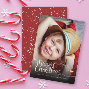 Cartão De Festividades Foto divertida de Natal para Elf, um Cartoon Engra