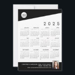 Cartão De Festividades Foto do agente imobiliário do logotipo de calendár<br><div class="desc">Mantenha a sua empresa imobiliária acima de tudo com este calendário magnético moderno e simples de 2025. Uma ferramenta de marketing prática e apreciada, este calendário apresenta espaço para uma foto personalizada, permitindo que os clientes coloquem um rosto à sua empresa. Personalize-o com suas informações de contato, logotipo, site e...</div>