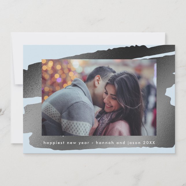 Cartão De Festividades Foto do Ano Novo da Cidade (Frente)
