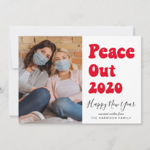 Cartão De Festividades Foto do Ano Novo para a Paz 2020