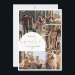 Cartão De Festividades Foto do Arch Collage em espanhol 5 Foto Feliz Navi<br><div class="desc">Comparte la alegría de estas fiestas con nuestra Tarjeta de Navidad con Foto. Con un imidante colage de 5 con un elegante arco superpuesto en la foto superior izquierda, adorcon las palabras "Feliz Navidad" en caligrafía de oro de imitación. Personalízalo con tu apimentada por el año en tipografía minimalista. Dale...</div>