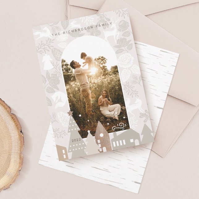 Cartão De Festividades Foto do Arco da Aldeia de Molas Naturais (Criador carregado)