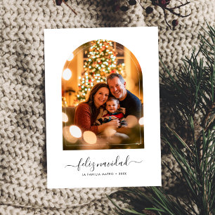 Cartão De Festividades Foto do Arco de Natal espanhol Feliz Navidad