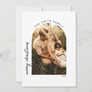 Cartão De Festividades Foto do Arco de Natal Mínimo Moderno