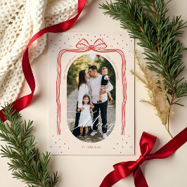 Cartão De Festividades Foto do Arco do Arco de Natal em Chic Elegante com