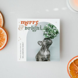 Cartão De Festividades Foto do Arco do Groovy Retro