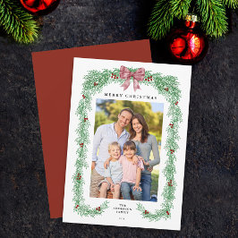 Cartão De Festividades Foto do Arco Elegante Greenery Christmas Garland