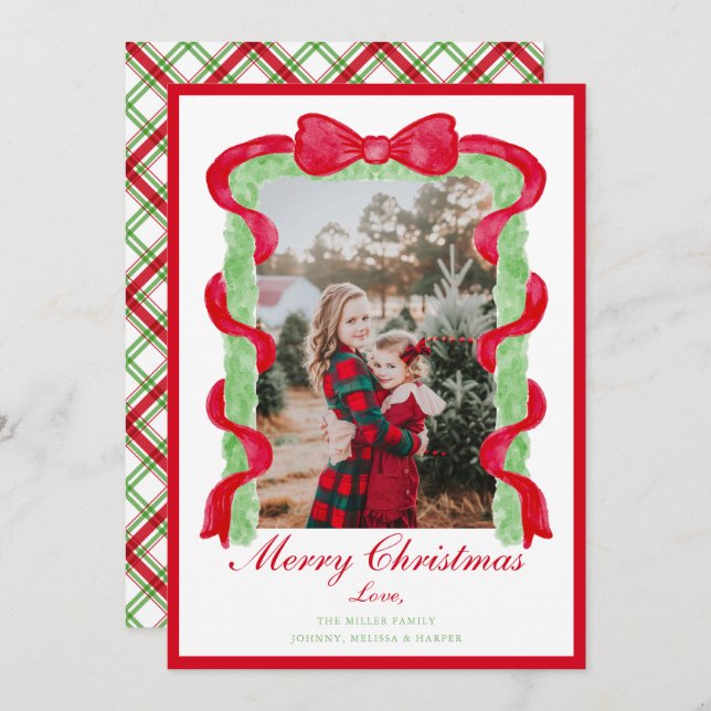 Cartão De Festividades Foto do Arco Vermelho do Preppy Garland do Avô Mil (Frente/Verso)