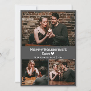 Cartão De Festividades Foto do casal de dia de os namorados Elegante Simp