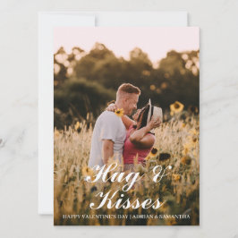 Cartão De Festividades Foto do casal de dia de os namorados Elegante Simp