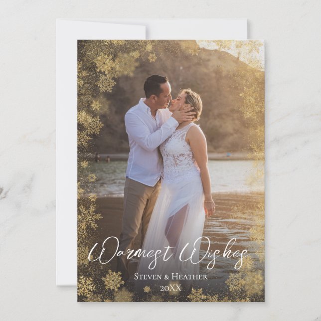 Cartão De Festividades Foto do Casal de votos mais calorosos (Frente)