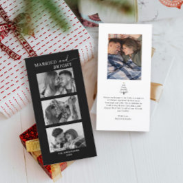 Cartão De Festividades Foto do casal Primeiro Natal