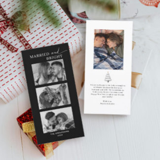 Cartão De Festividades Foto do casal Primeiro Natal