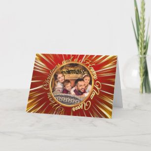 Cartão De Festividades Foto do Círculo Dourado do Feliz ano novo Feliz de