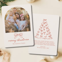 Foto do Coquette Christmas Tree Doodle Arco Vermel