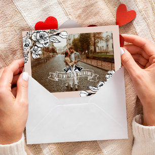 Cartão De Festividades Foto do desenho animado do Namorados Fox esboçada 