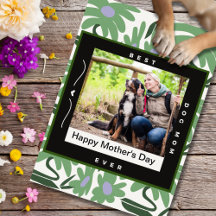 Foto do Dia das Mães da Mãe de Cachorro Floral Mod