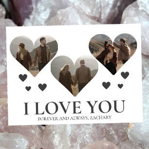 Cartão De Festividades Foto do dia de os namorados de Amor Elegante Simpl