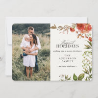 Foto do emblema de folhagem em aquarela Natal