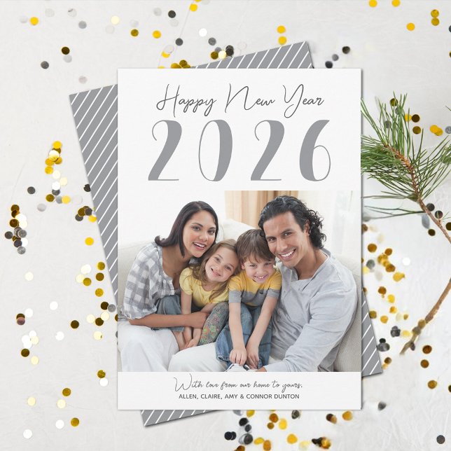 Cartão De Festividades Foto do feliz ano novo (Happy New Year photo holiday cards - Order INSTANT DOWNLOAD )