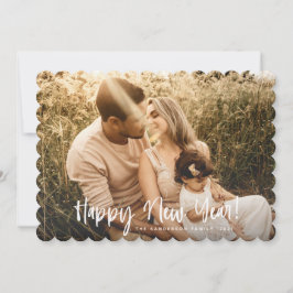 Cartão De Festividades Foto do Feliz ano novo de Tipografia Desenhada em