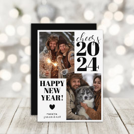 Cartão De Festividades Foto do Feliz ano novo Modern Cheers