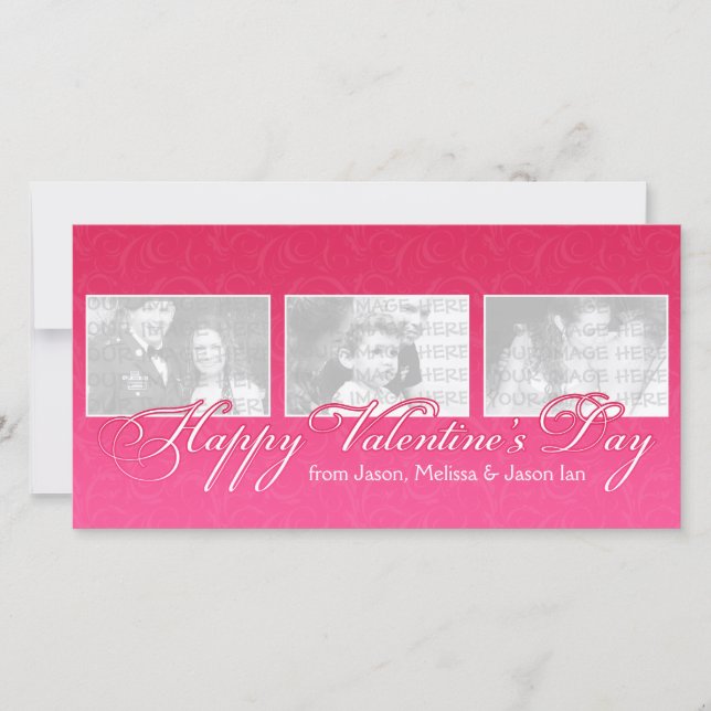 Cartão De Festividades Foto do feliz dia dos namorados (Frente)