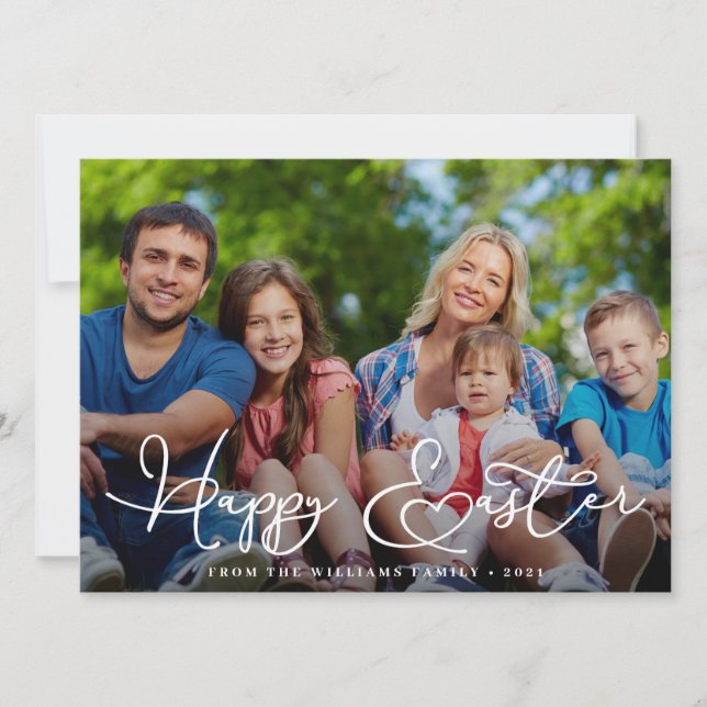 Cartão De Festividades Foto do Felz pascoa moderno (Frente)